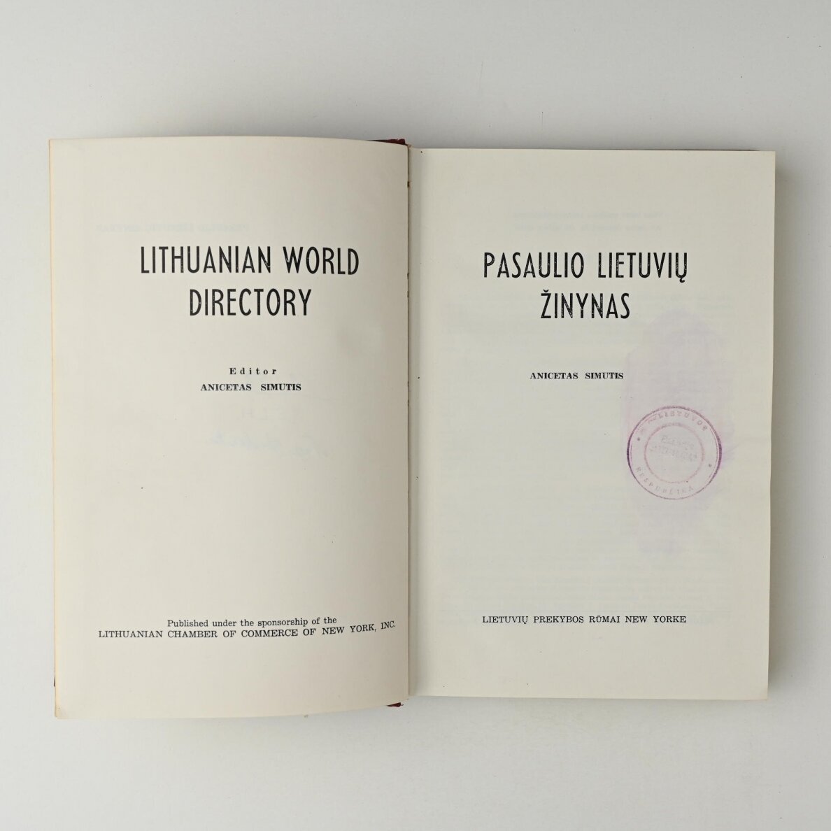 Pasaulio lietuvių žinynas 1 Pasaulio lietuvių žinynas 1
