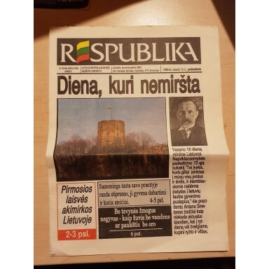 Respublika, 1990m. vasario 16 d. Respublika, 1990m. vasario 16 d.