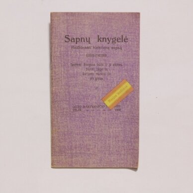 Sapnų knygelė Sapnų knygelė