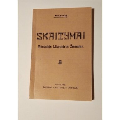 Skaitymai: mėnesinis literatūros žurnalas, XIII kn.
