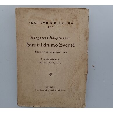 Susitaikinimo šventė : šeimynos sugriuvimas Susitaikinimo šventė : šeimynos sugriuvimas