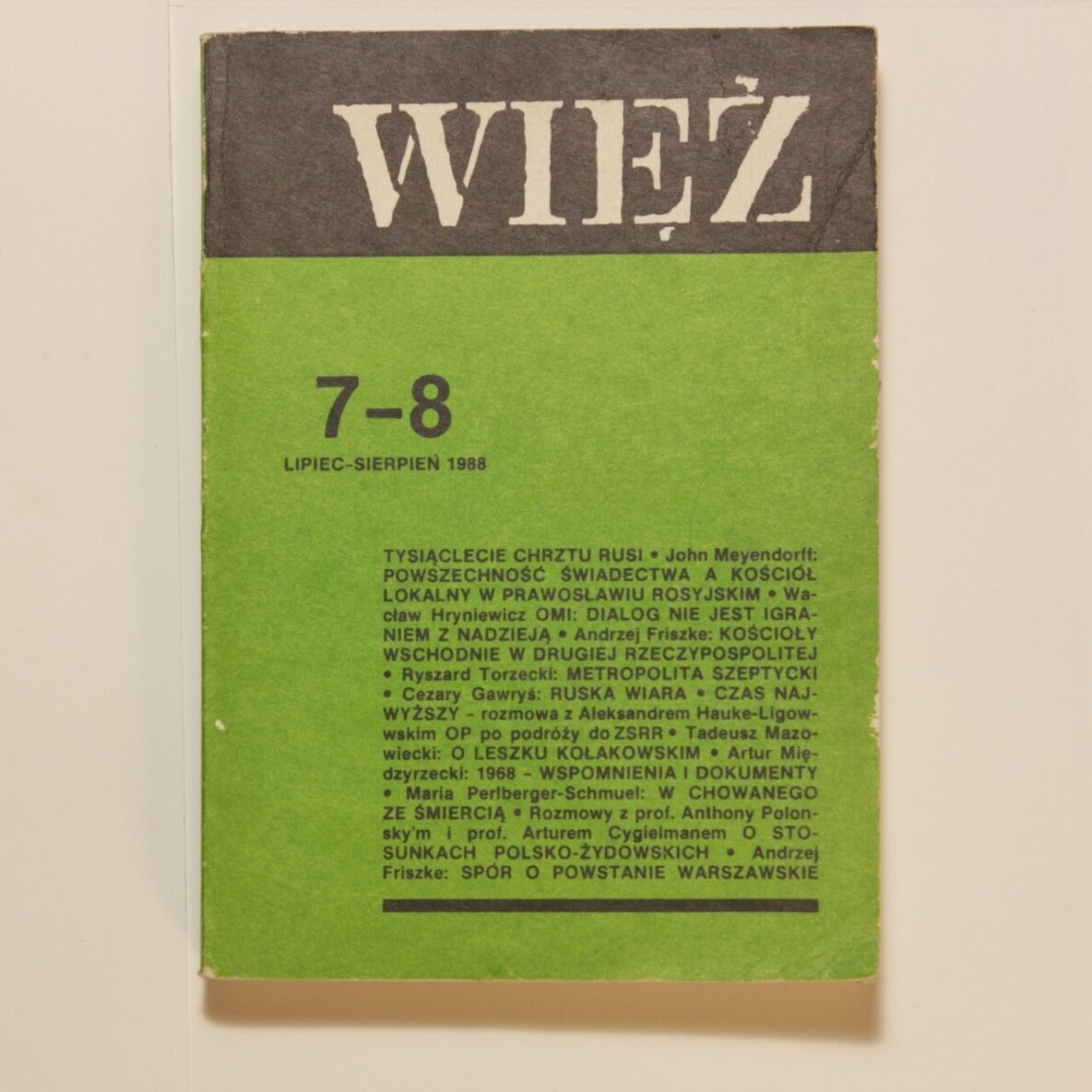 Więź 1988, Nr. 7-8 Więź 1988, Nr. 7-8