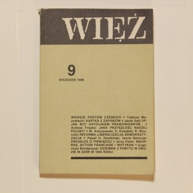 Więź 1988, Nr. 9 Więź 1988, Nr. 9