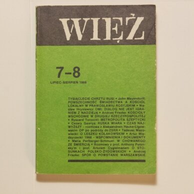 Więź 1988, Nr. 7-8 Więź 1988, Nr. 7-8