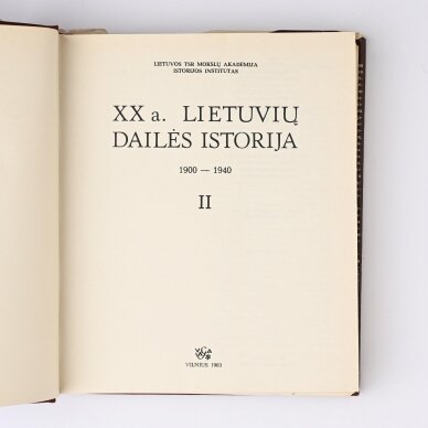 XX a. Lietuvių dailės istorija. 2 tomai 3 XX a. Lietuvių dailės istorija. 2 tomai 3