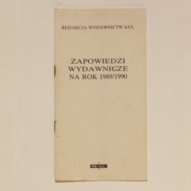 Zapowiedzi wydawnicze na rok 1989/1990